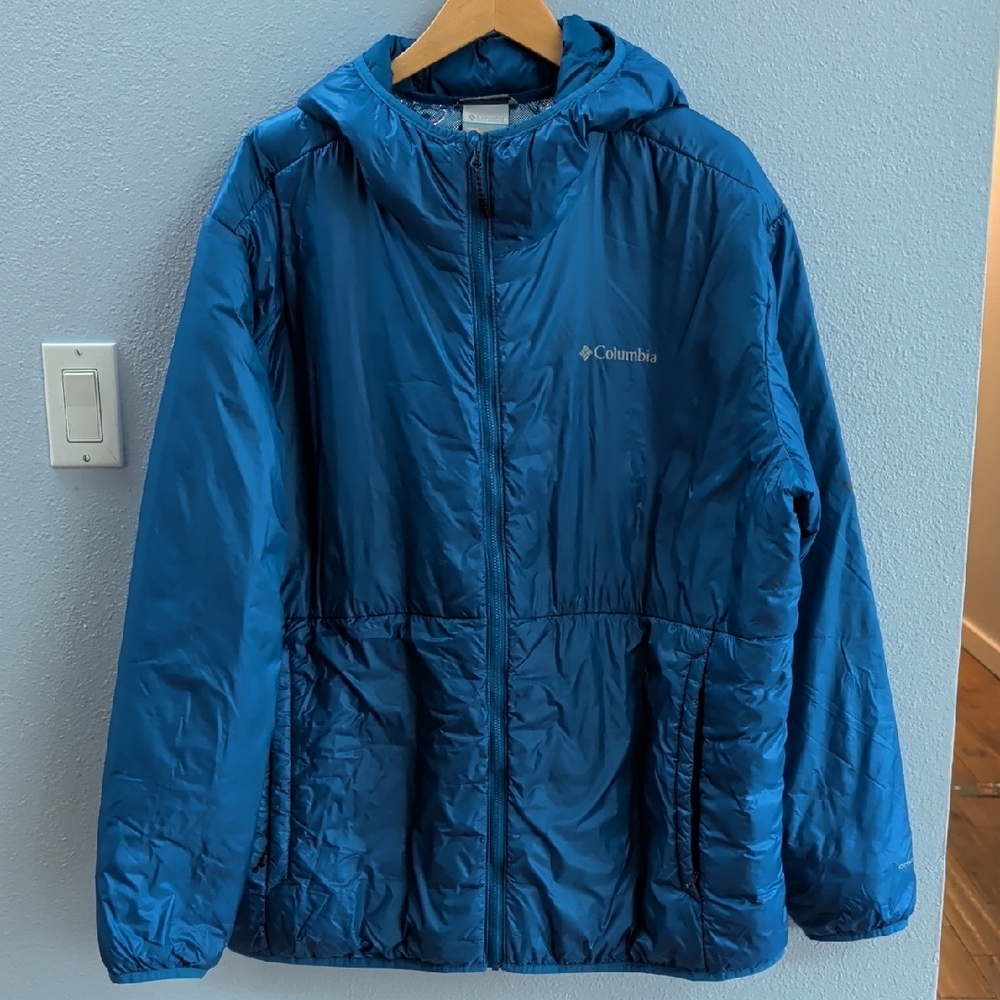 Columbia Trail Shaker Double Wall Men's Vibrant Blue Puffer Omni-Heat Jacket